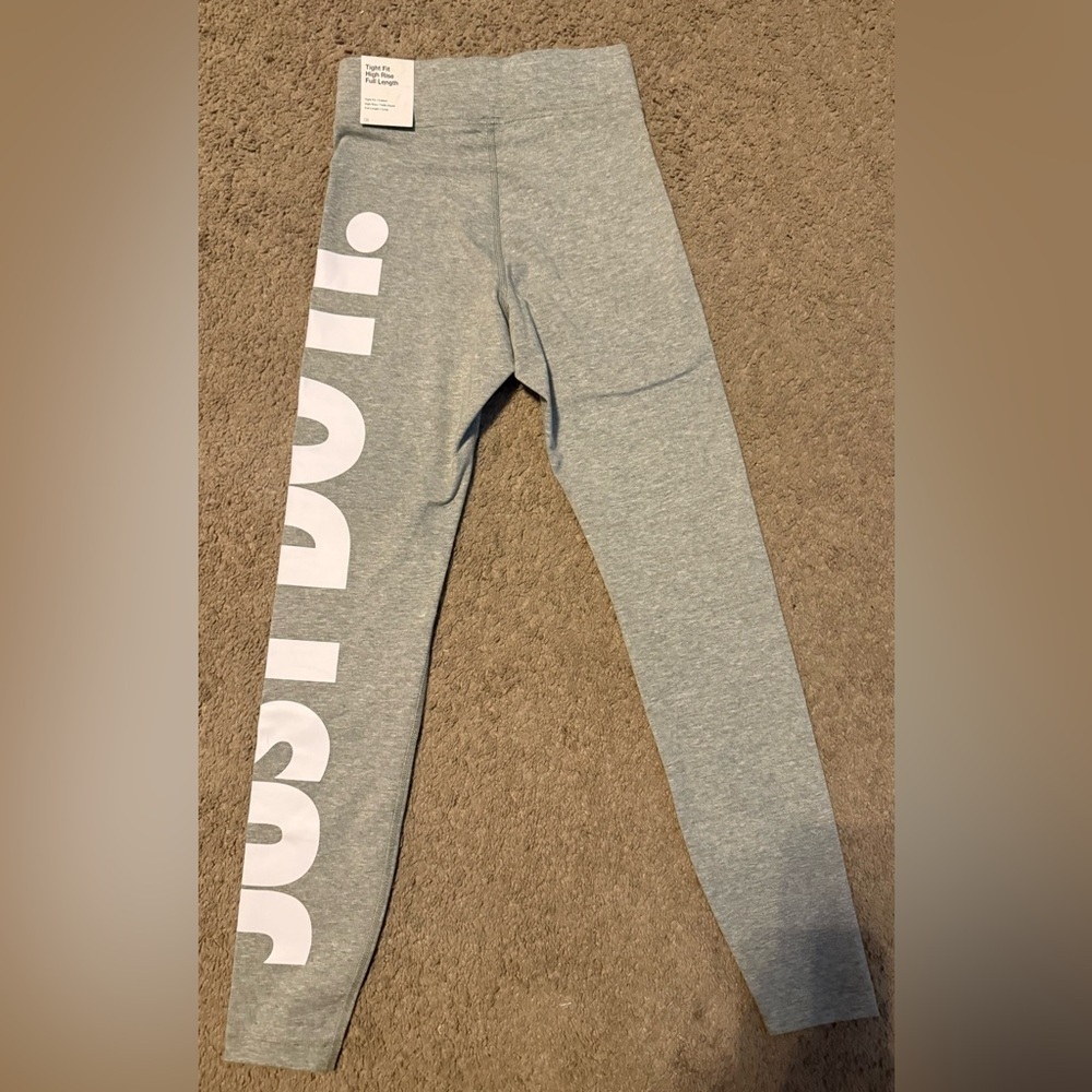 XS Gray Nike Tight Fit High Rise Full Length Leggings NWT - Picture 4 of 4